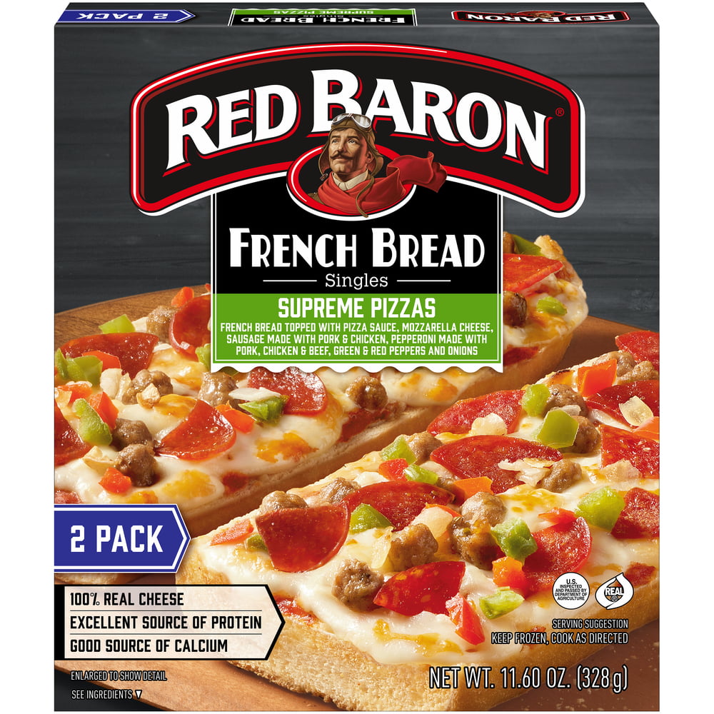 Red Baron French Bread Supreme Frozen Pizza 2 Count 11.6oz