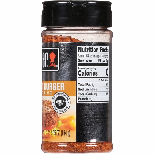 Weber Gourmet Burger Seasoning, 5.75 oz