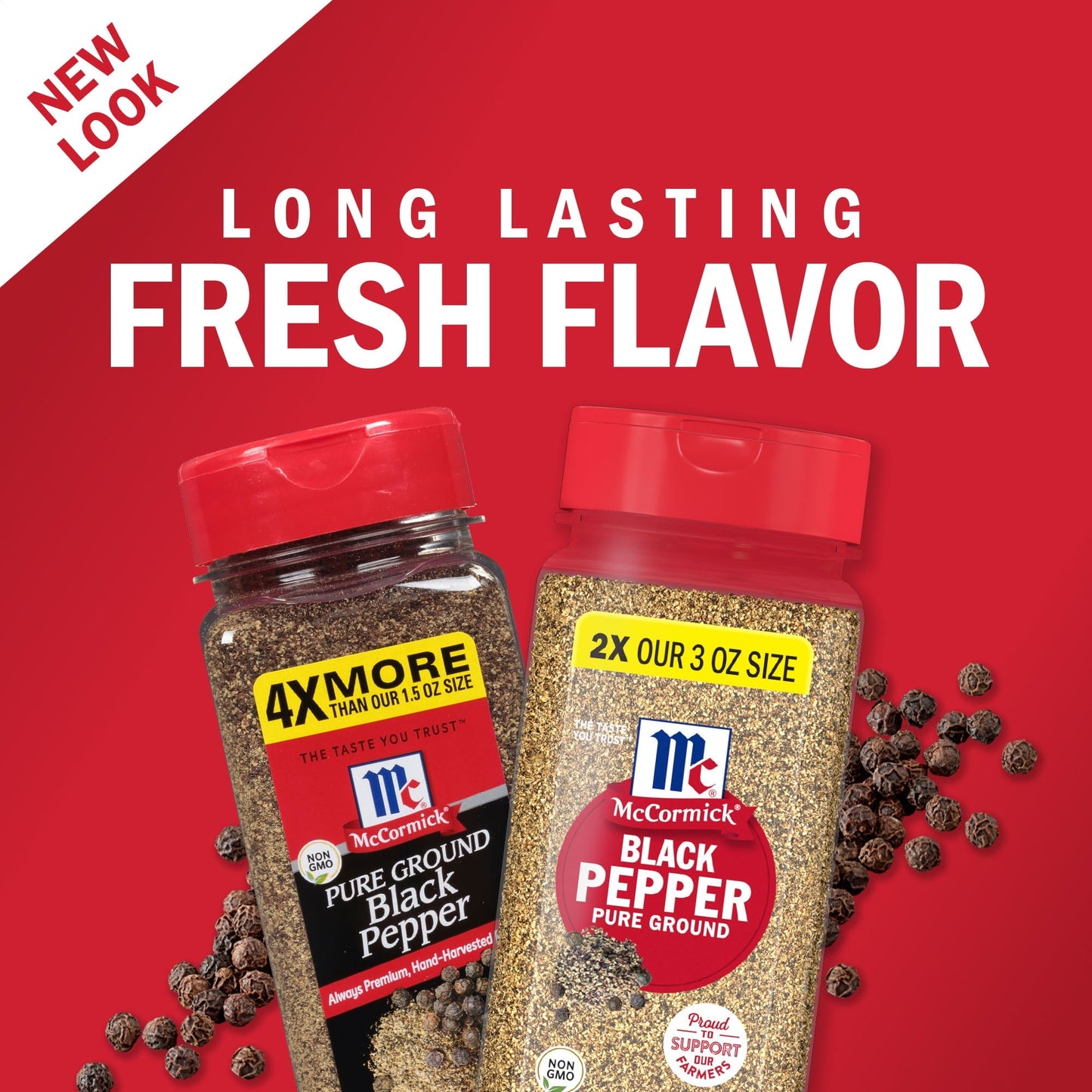 McCormick Black Pepper - Pure Ground, 6 oz Pepper & Peppercorns