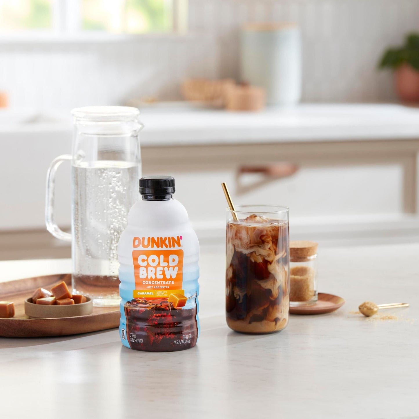 Dunkin Caramel Flavored Cold Brew Coffee Concentrate, 31 Oz.