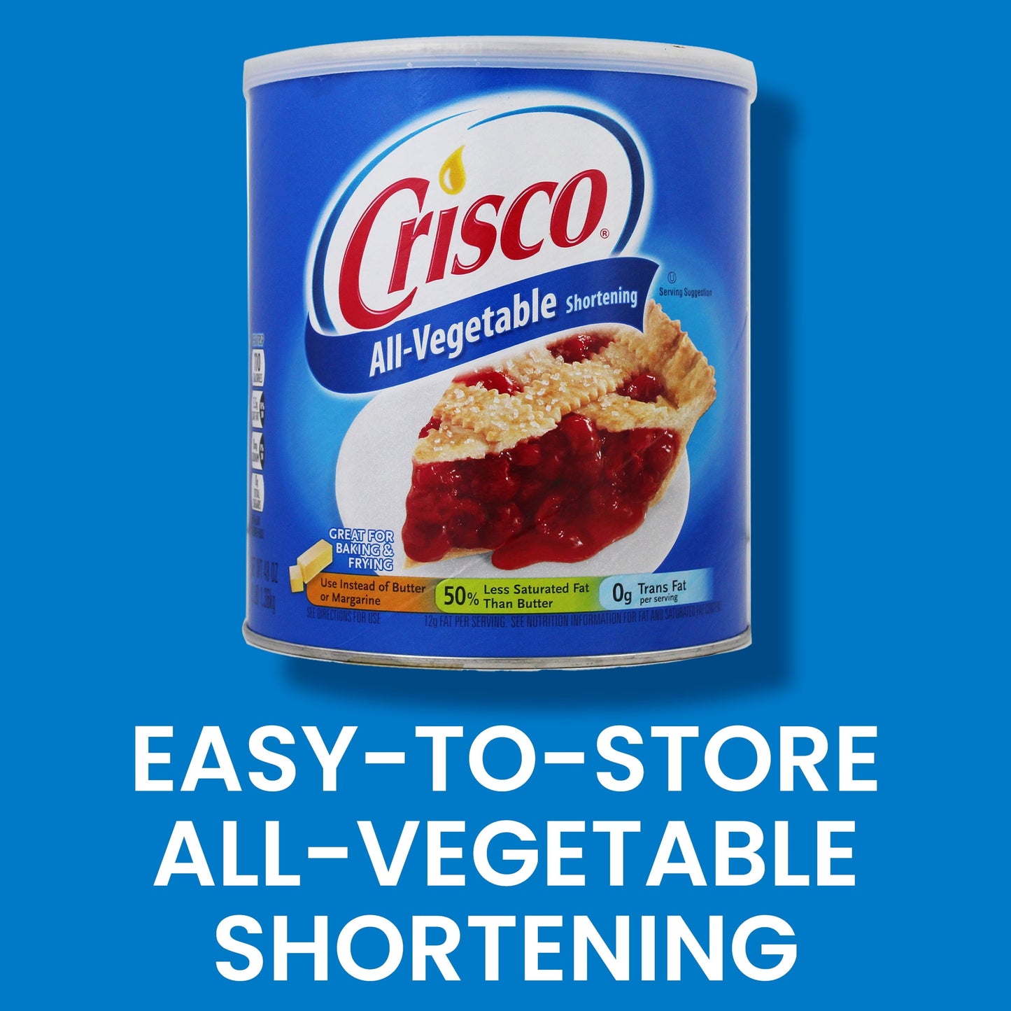 Crisco All-Vegetable Shortening, 48 oz