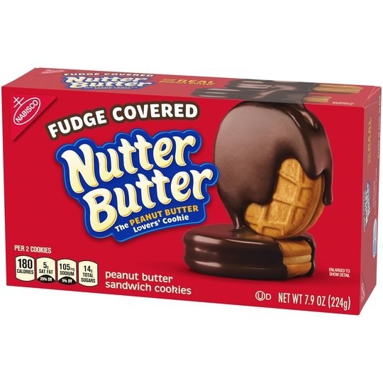 Nutter Butter Fudge Covered Peanut Butter Sandwich Cookies, 7.9 oz