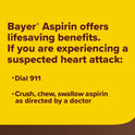 Genuine Bayer Aspirin Pain Reliever / Fever Reducer 325mg Coated Tablets, 100 Count