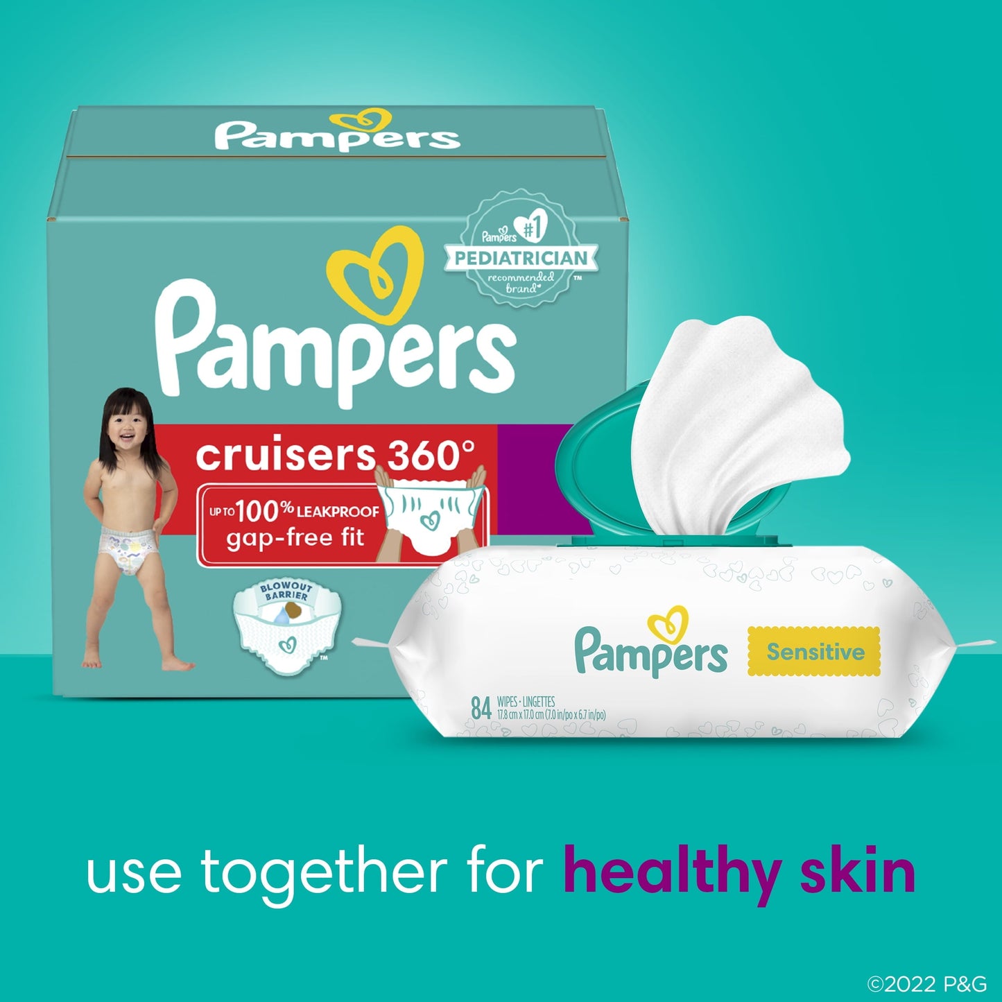 Pampers Cruisers Diapers 360 Size 5, 19 Count