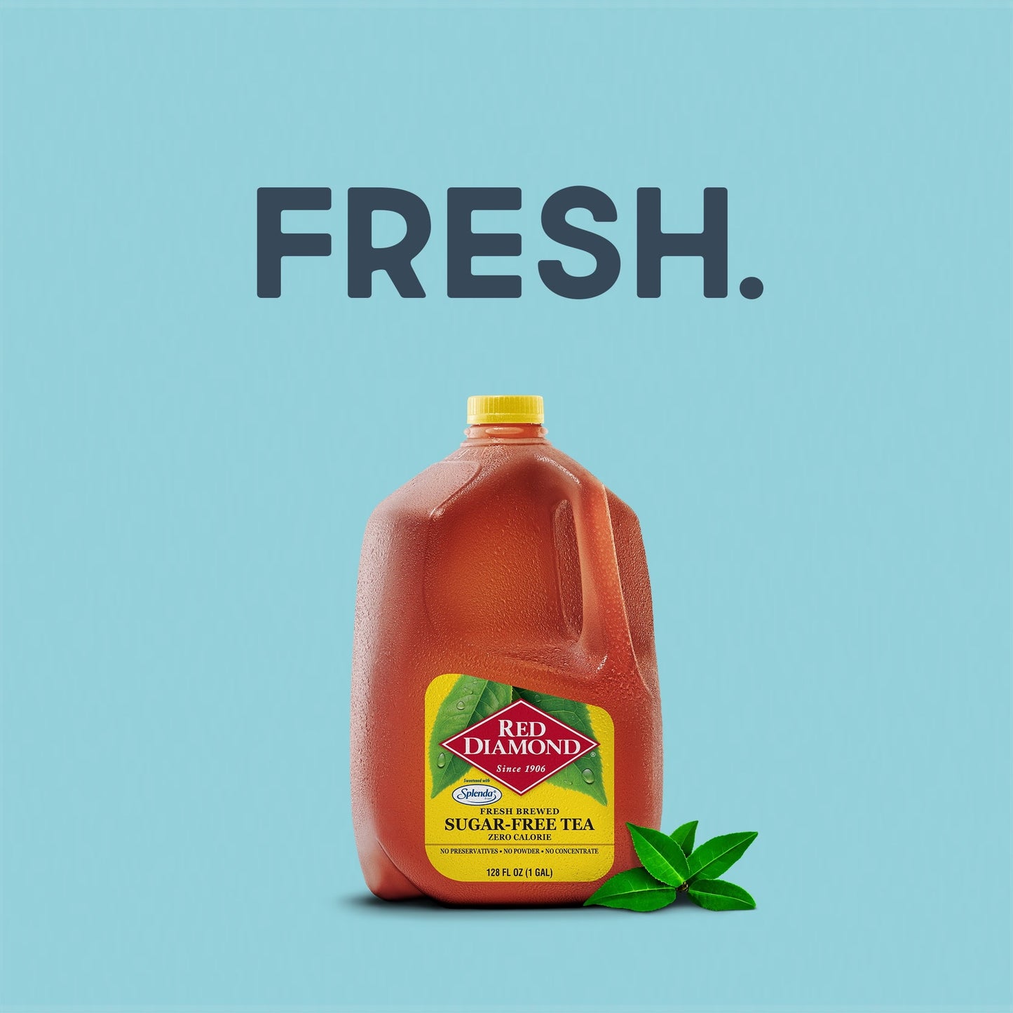 Red Diamond Fresh Brewed Sugar Free Iced Tea, Sweetened with Splenda, 1 Gallon