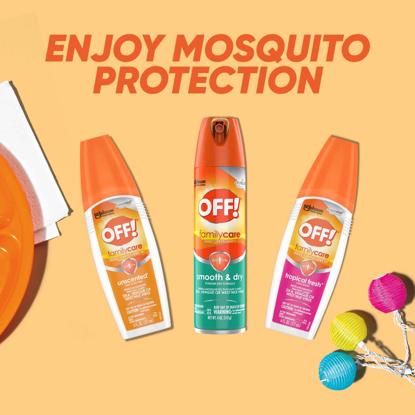 OFF! FamilyCare Insect Repellent I, Smooth & Dry, 2.5 fl oz, 1 ct