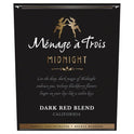 Menage a Trois Midnight Dark Red Wine Blend, 750 ml Bottle