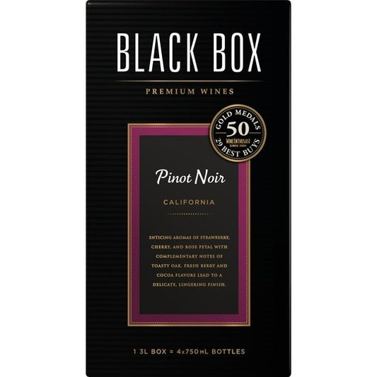 Black Box Pinot Noir, California Red Wine, Single 3 Liter Box