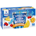 Capri Sun Roarin' Waters Tropical Tide Flavored Water Kids Drink Pouches, 10 Ct Box, 6 fl oz Pouches