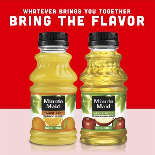 Minute Maid 100% Apple Fruit Juice Drink, 10 fl oz, 6 Bottles