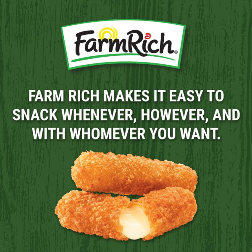 Farm Rich Breaded Mozzarella Cheese Sticks, Regular, 22 oz (Frozen)