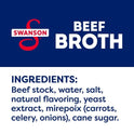 Swanson 100% Natural, Gluten-Free Beef Broth, 48 oz Carton