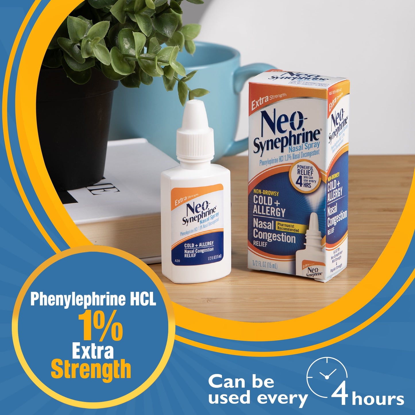 Neo-Synephrine Nasal Spray Extra Strength, Phenylephrine Nasal Spray, 0.5 oz