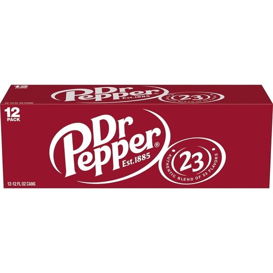 Dr Pepper Soda, 12 fl oz cans, 12 pack