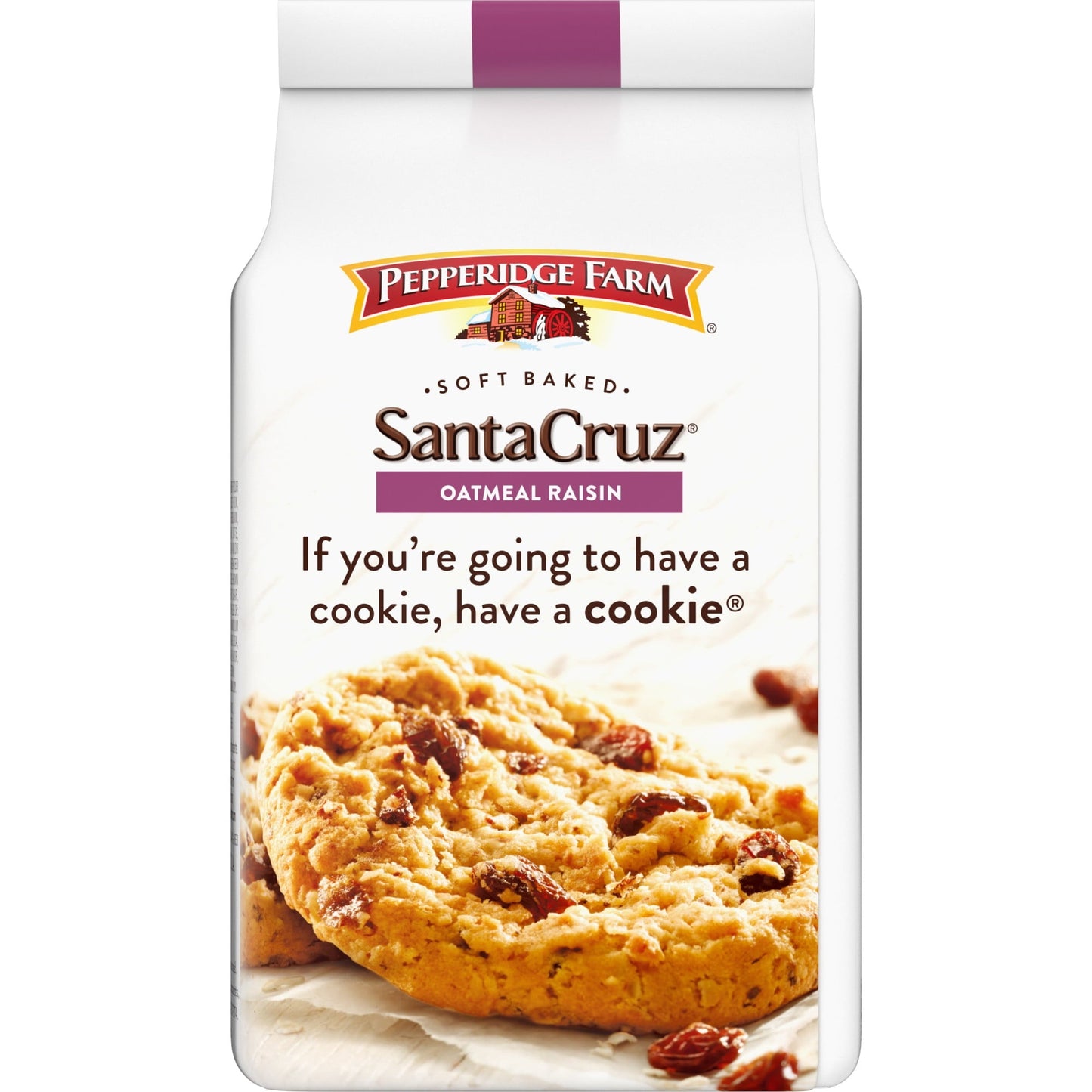 Pepperidge Farm Santa Cruz Soft Baked Oatmeal Raisin Cookies, 8.6 oz Bag (8 Cookies)