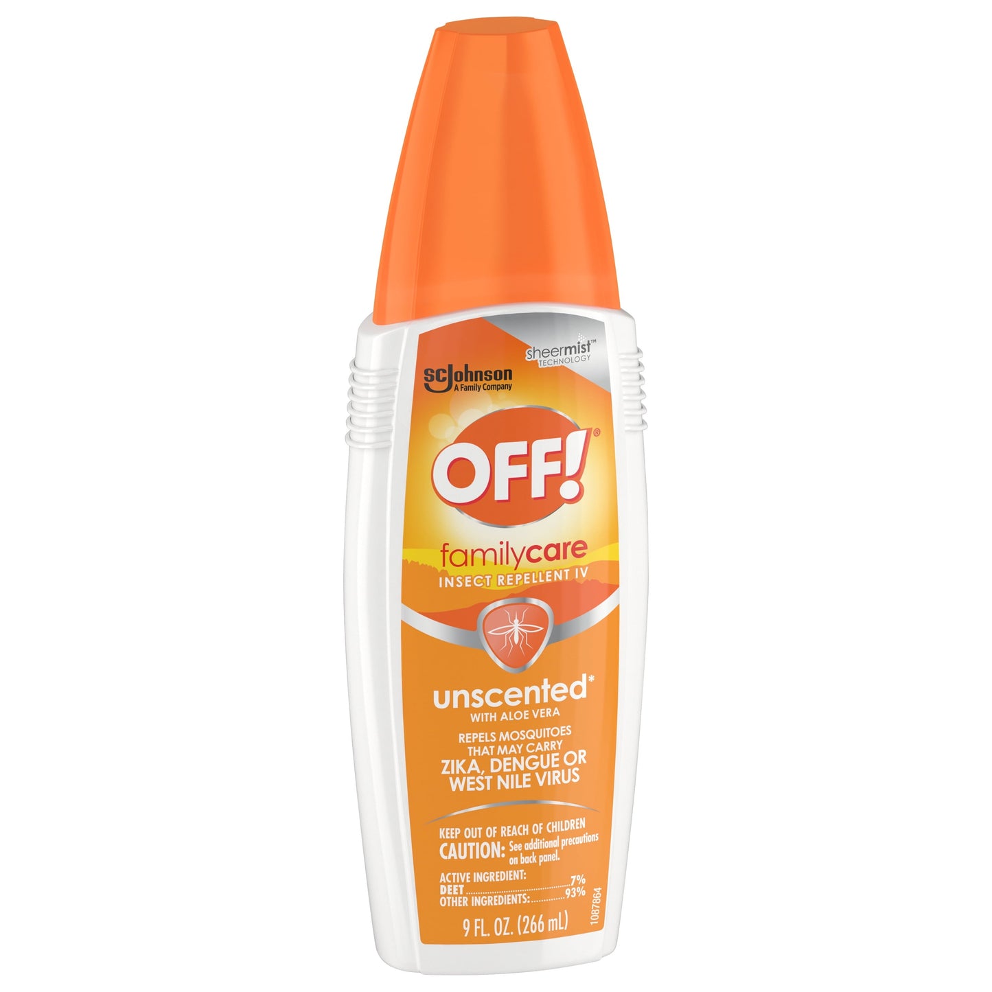 OFF! FamilyCare Mosquito Repellent Unscented Bug Spray, 9 oz