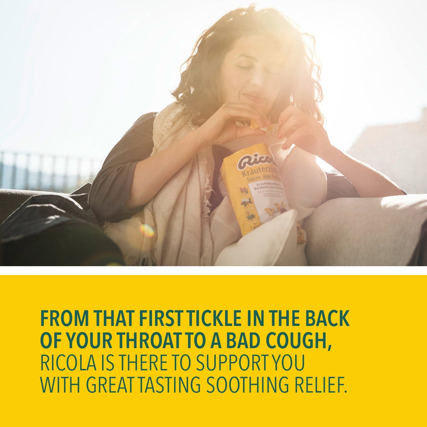 Ricola Sugar Free Lemon Mint Throat Drops - 45 Count