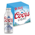 Coors Light Lager Beer, 9 Pack, 16 fl oz Bottles, 4.2% ABV