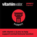 vitaminwater power-c electrolyte enhanced dragonfruit drink, 16.9 fl oz, 6 count bottles