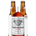 Budweiser Zero Non-Alcoholic Beer, 6 Pack 12 fl. oz. Glass Bottles, Domestic Lager, 0.0% ABV