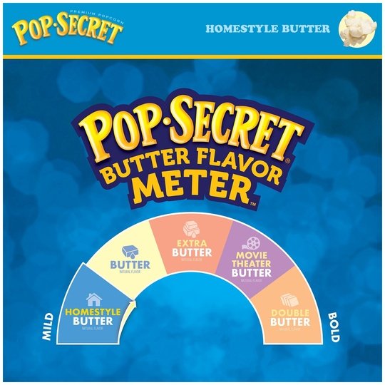 Pop Secret Microwave Popcorn, Homestyle Butter Flavor, 3.2 oz Sharing Bags, 12 Ct