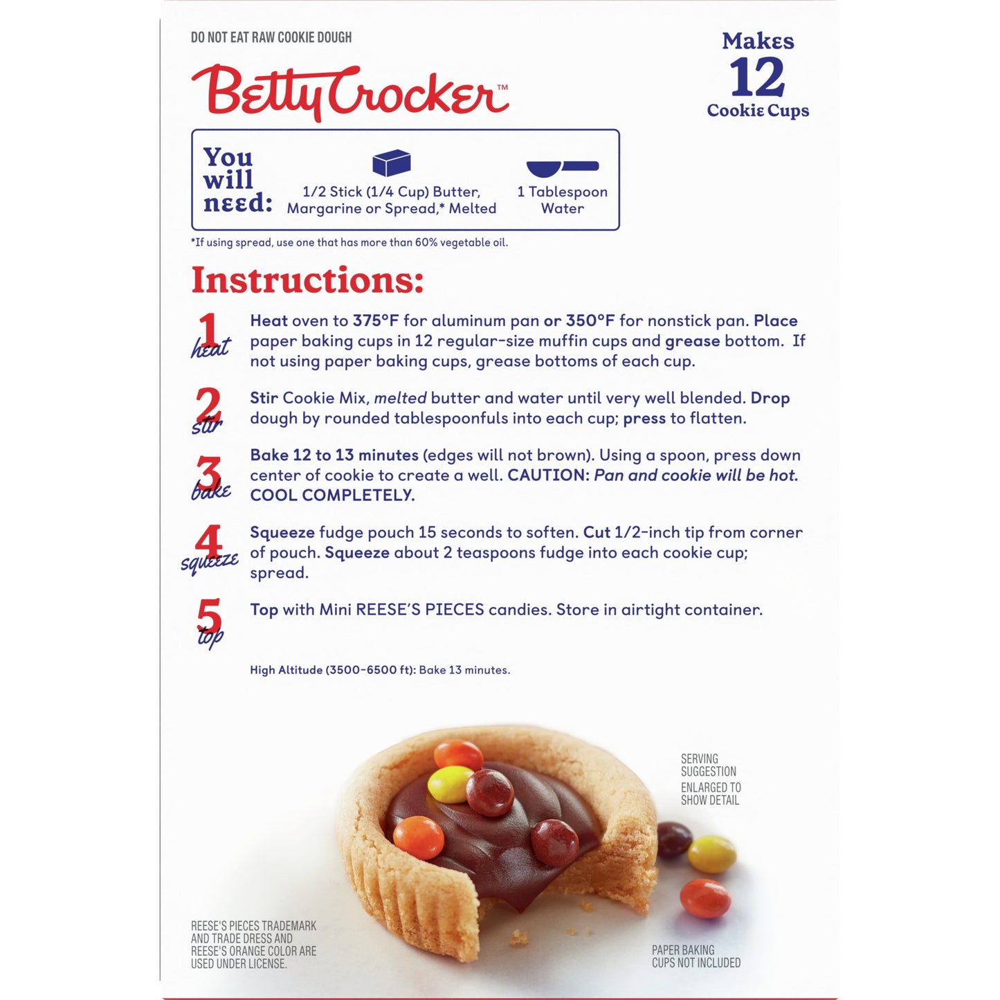 Betty Crocker Peanut Butter Fudge Cookie Cups, 14 oz