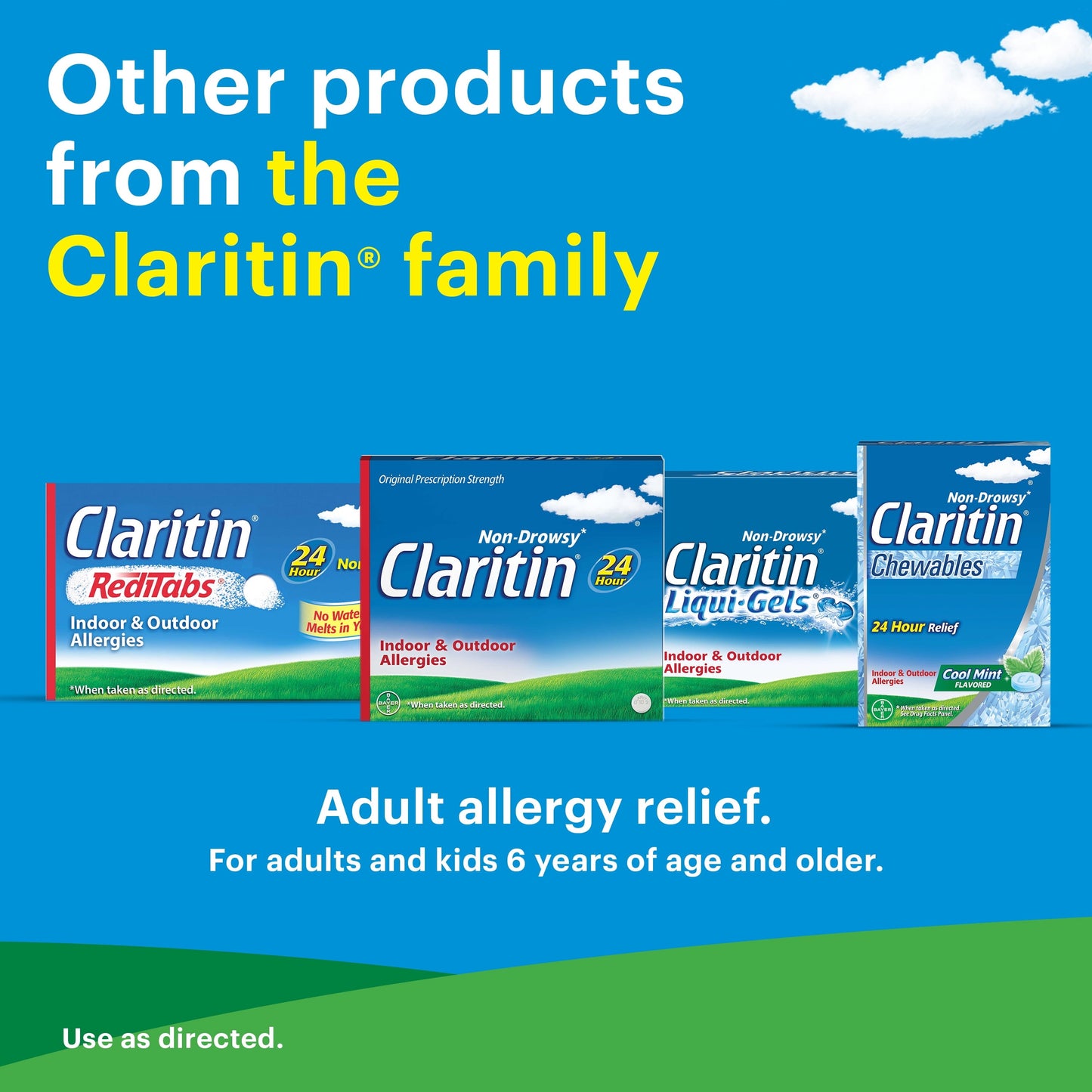 Claritin Allergy Medicine for Kids, Loratadine Antihistamine Grape Chewable Tablets, 10 Ct