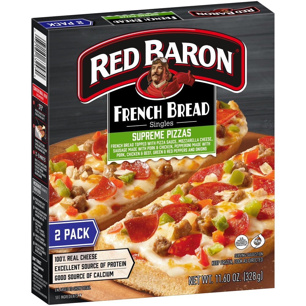 Red Baron French Bread Supreme Frozen Pizza 2 Count 11.6oz