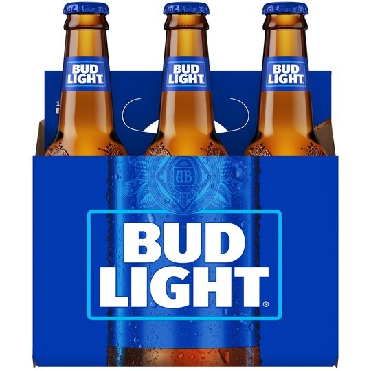 Bud Light Beer, 6 Pack Lager Beer, 12 fl oz Glass Bottles, 4.2% ABV, Domestic Beer