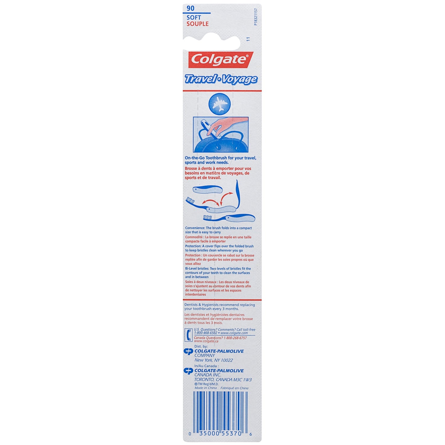 Colgate Travel Foldable Toothbrush, Soft, 1 Count