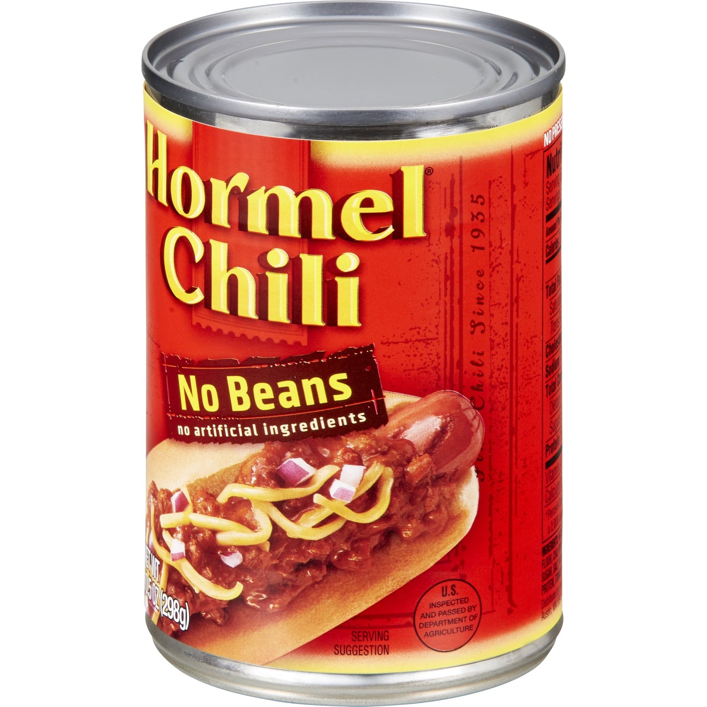 HORMEL Chili, No Beans, No Artificial Ingredients, 10.5 oz Aluminum Can