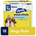 Charmin Essentials Soft Toilet Paper, 18 Mega Rolls