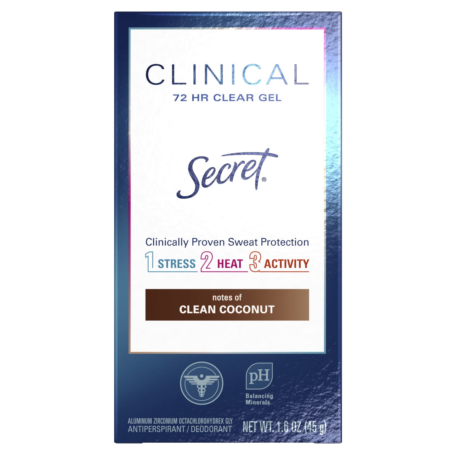 Secret Clinical Clear Gel Antiperspirant Deodorant for Women Coconut 1.6oz