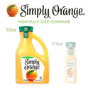 Simply Non GMO High Pulp Orange Juice, 89 fl oz Bottle