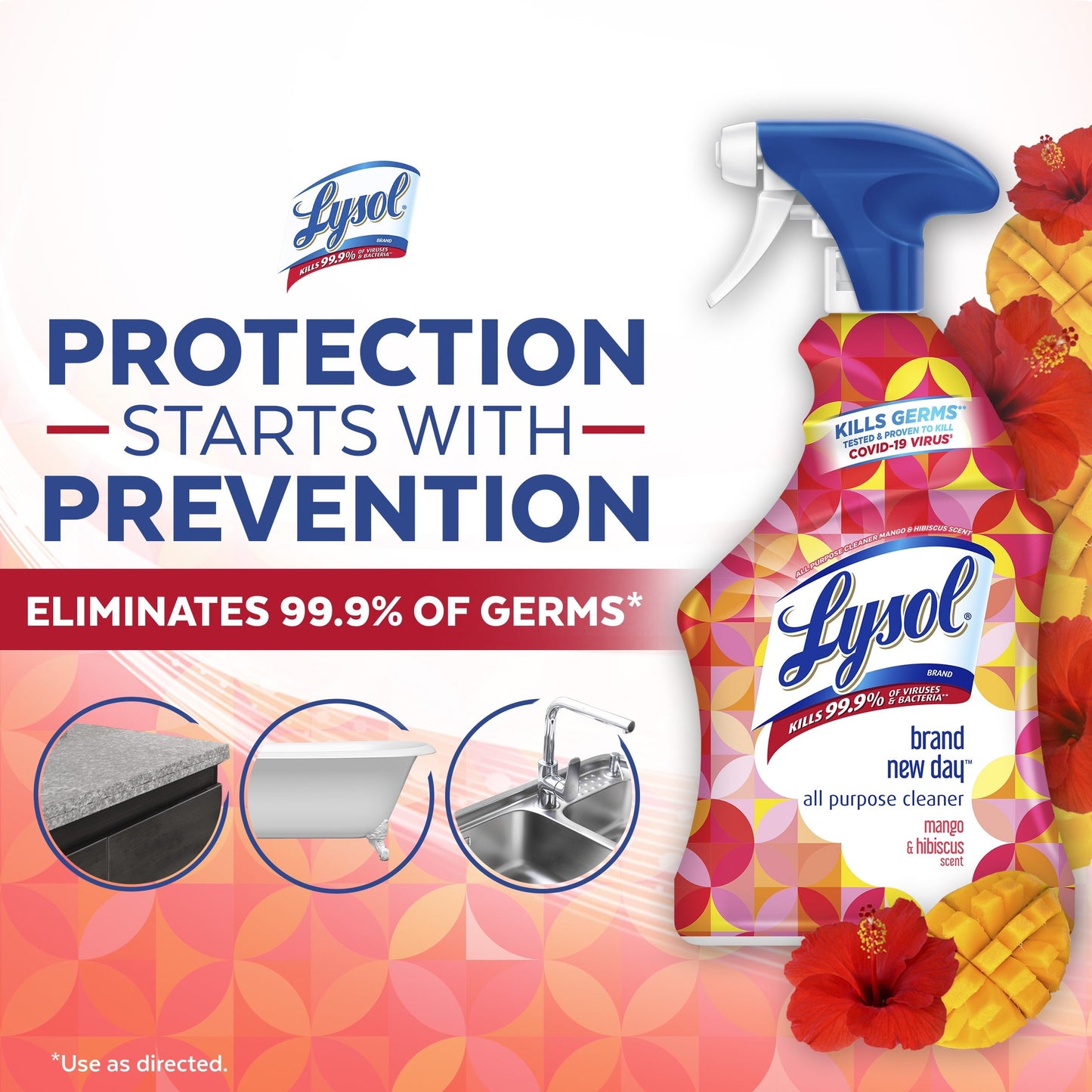 LYSOL® Power & Free™ Multi-Cleaner - Trigger Citrus Sparkle Zest 12/22 oz.