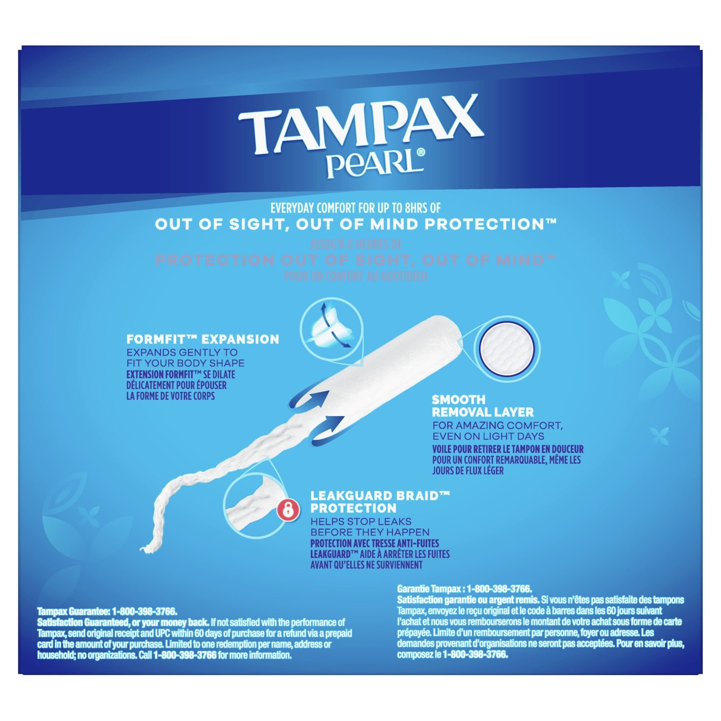 Tampax Pearl Tampons Duo Multipack with LeakGuard Braid, Regular/Super Absorbency, 34 Ct