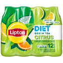 Lipton Diet Iced Green Tea, Citrus Bottle Tea Drink, 16.9 fl oz, 12 Bottles