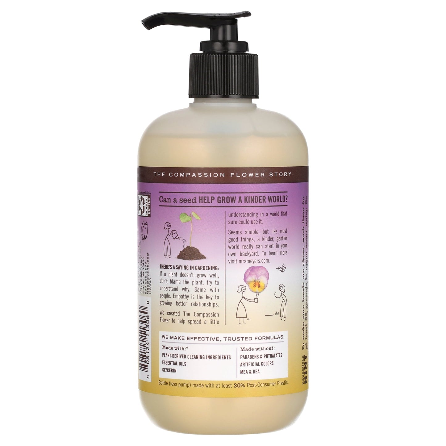 Mrs. Meyer's Clean Day Foaming Hand Soap, Compassion Flower Scent, 12.5 ounce bottle