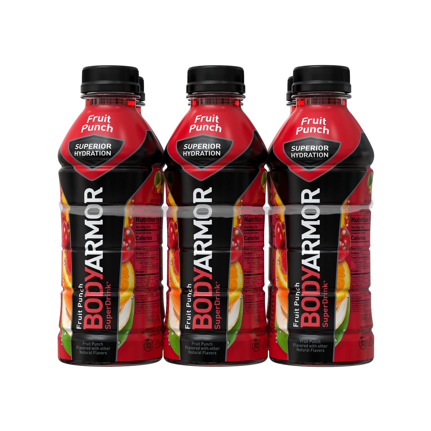 BODYARMOR Sports Drink Fruit Punch, 20 fl oz, 6 Pack