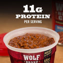 Wolf Chili No Beans, Microwavable Cups, 7.25 oz.