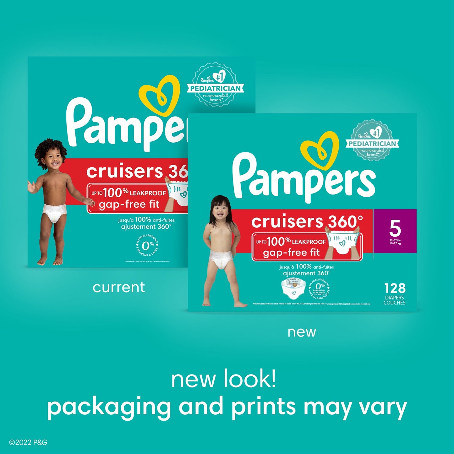 Pampers Cruisers 360 Diapers Size 4, 108 Count