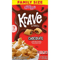 Kellogg's Krave Chocolate Breakfast Cereal, Family Size, 17.3 oz Box