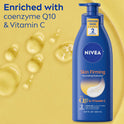 NIVEA Nourishing Skin Firming Body Lotion with Q10 and Vitamin C, 16.9 Fl Oz Pump Bottle