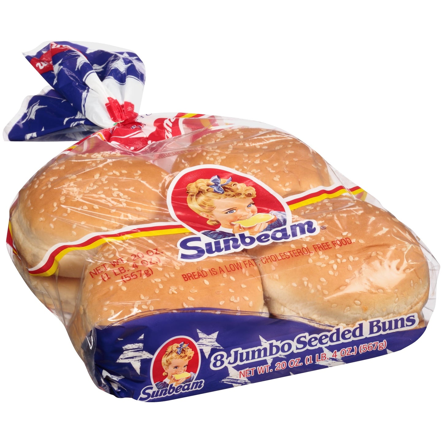 Sunbeam® Enriched Jumbo Seeded Sandwich Rolls 8 ct Bag