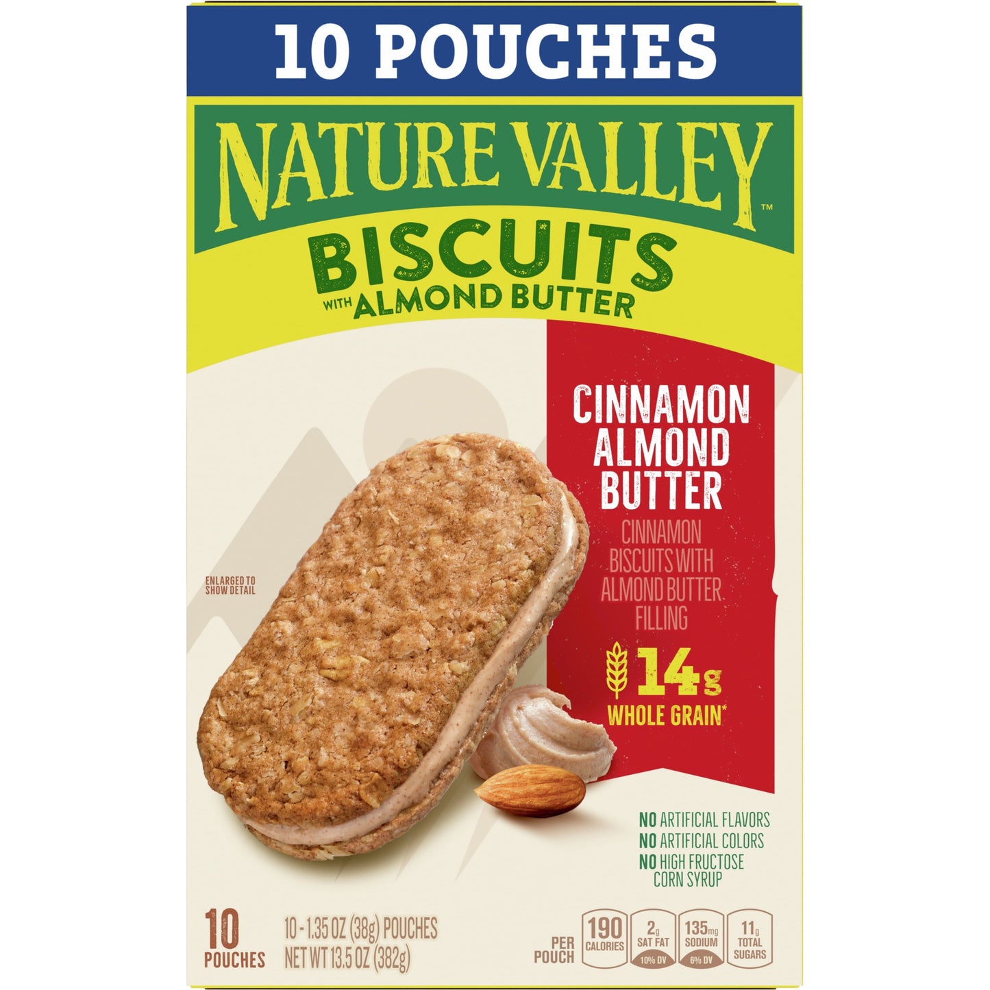 Nature Valley Biscuit Sandwiches, Cinnamon Almond Butter, 10 ct, 13.5 OZ