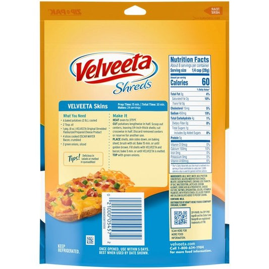 Velveeta Shreds Original Flavored Shredded Cheese, 8 oz Bag