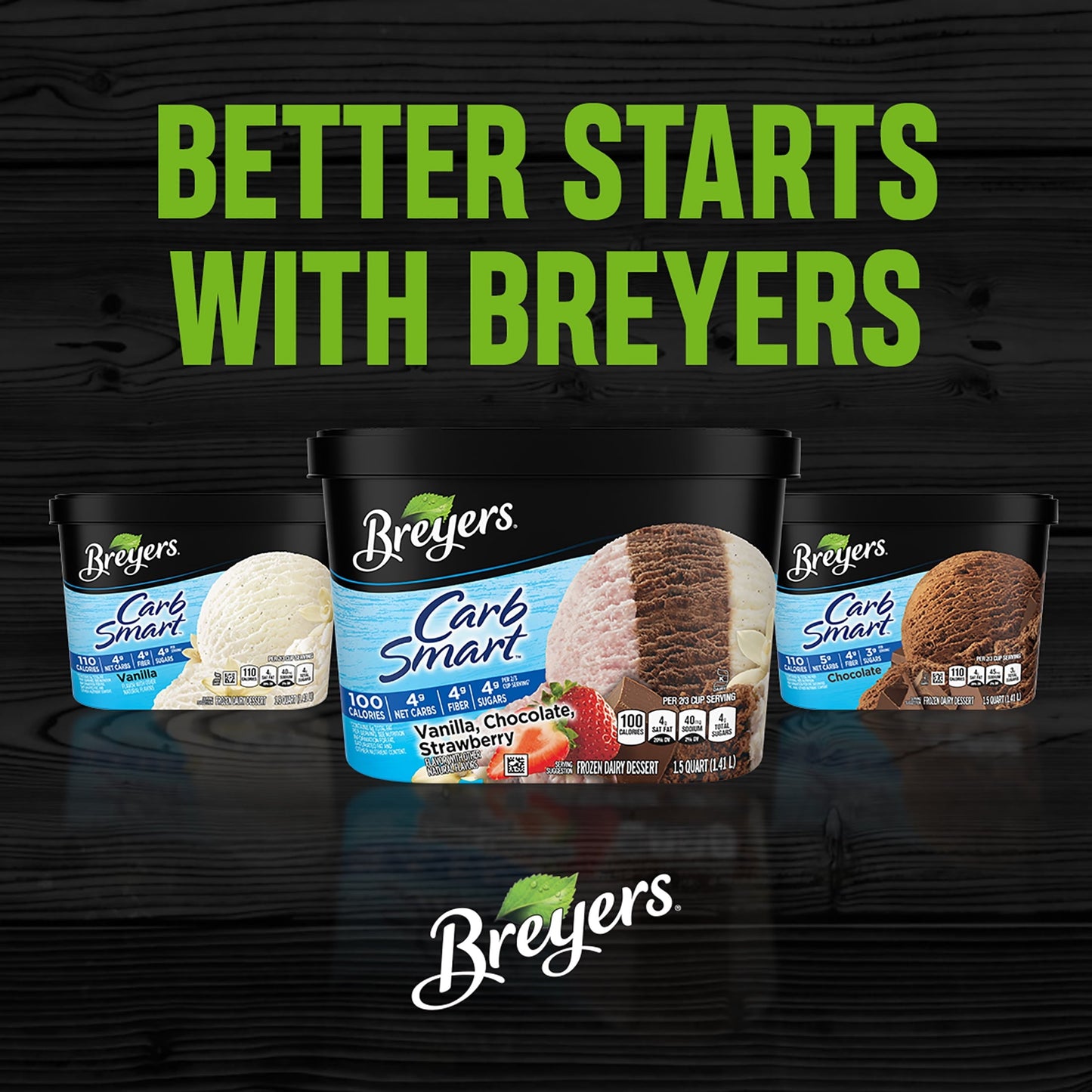 Breyers CarbSmart Vanilla Frozen Dessert, 48 oz