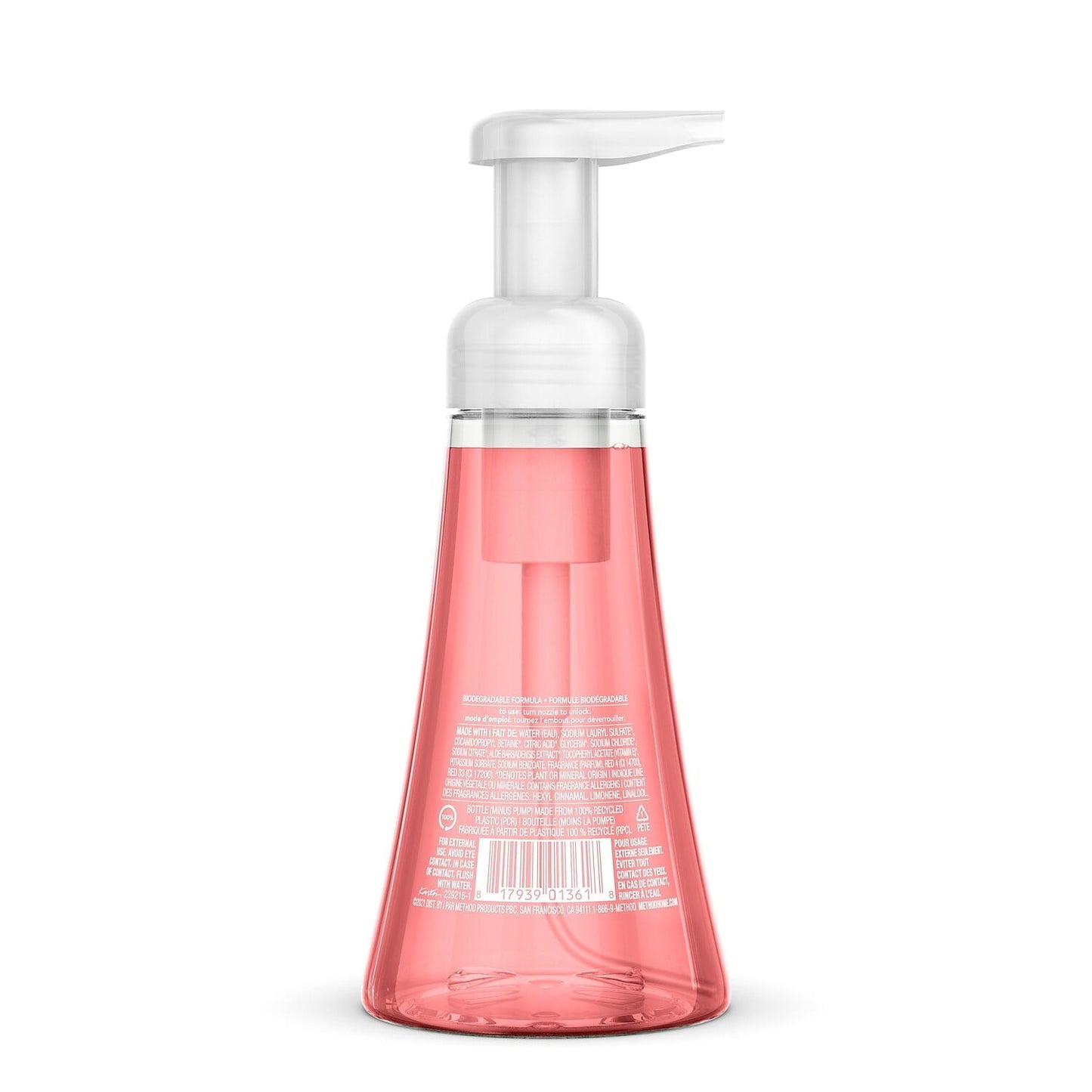 Method Foaming Hand Soap, Pink Grapefruit, 10 Ounce Bottle