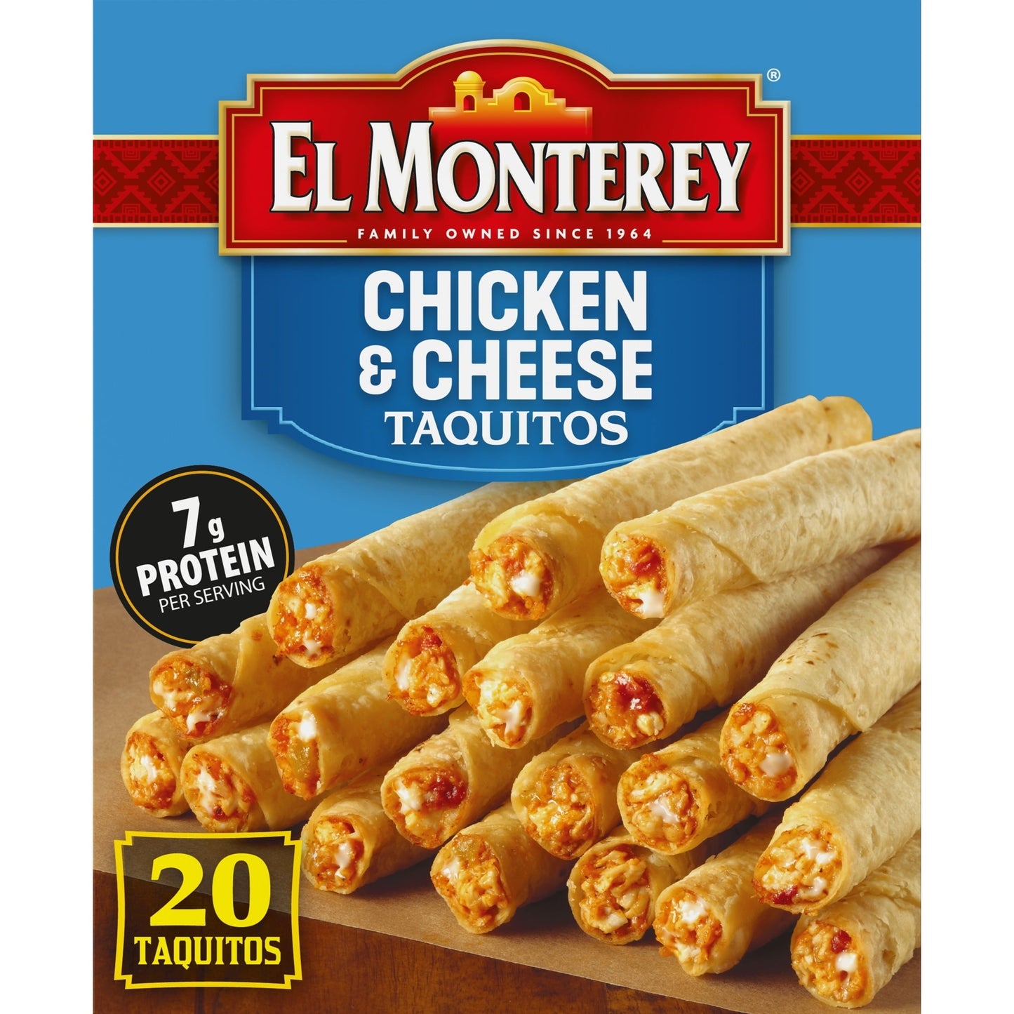 El Monterey Chicken & Cheese Flour Taquitos, 20 oz, 20 Ct (Frozen)