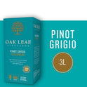 Oak Leaf Vineyards Pinot Grigio/Colombard White Wine, 3 L Bag in Box